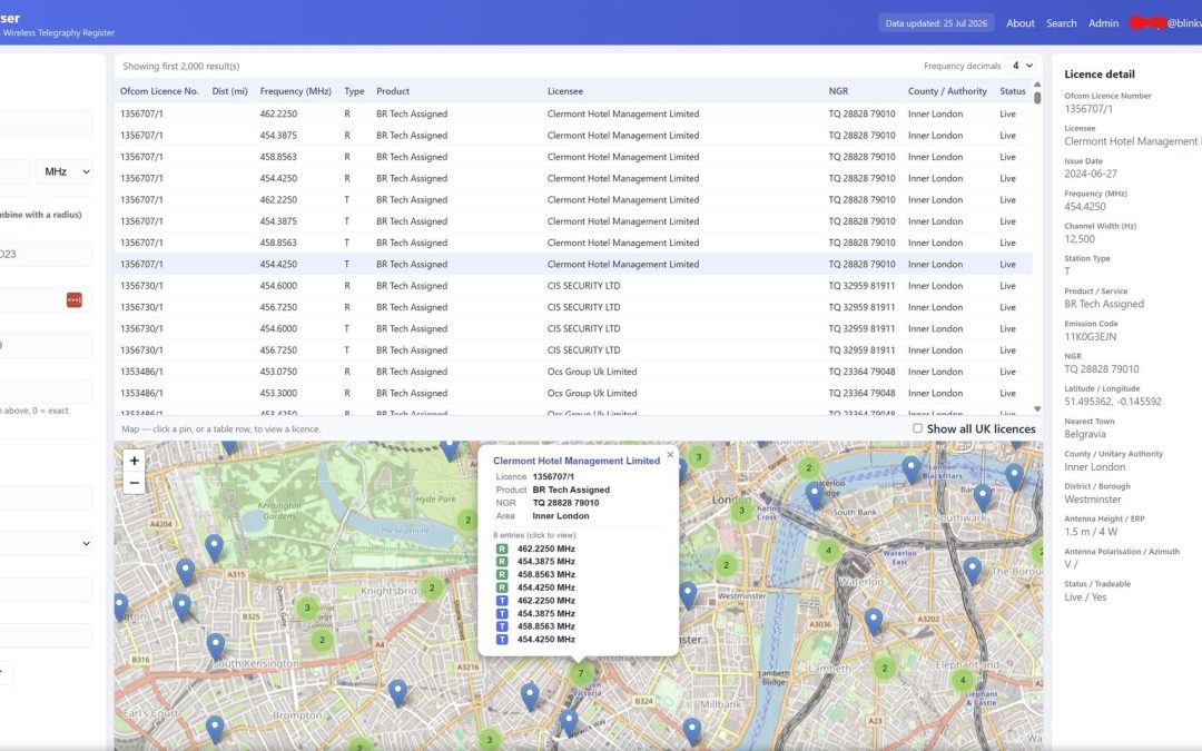 Making Ofcom’s radio licence data easy to search: how we built WTR Browser
